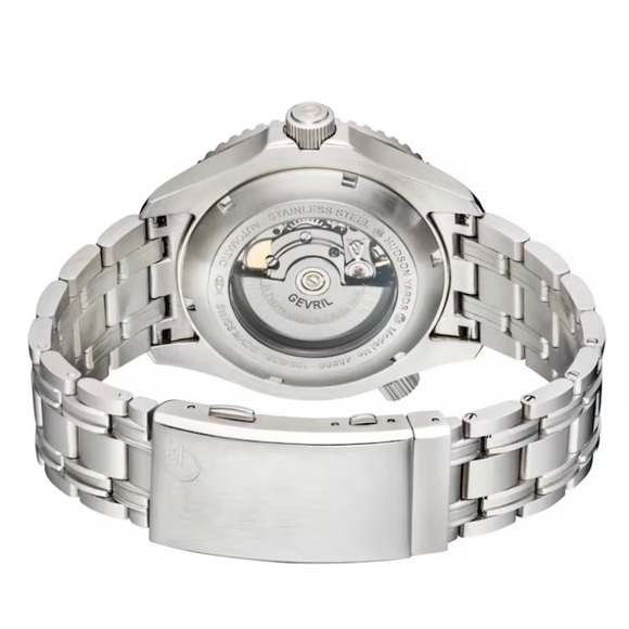 Gevril Men 48801 Hudson Yards Swiss Automatic Diver Rotating Ceramic Bezel Watch - Picture 4 of 4